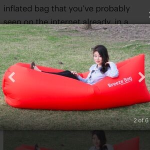 Breeze Bag Inflatable Lounger in orange
